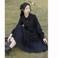 Load image into Gallery viewer, [Mokuyi Series] ★One Piece★ 2color Long Sleeve One Piece Women's Cute Retro Black Green
