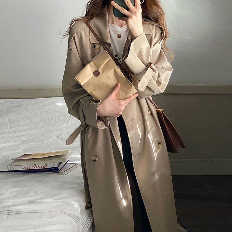 [ZHENMANZI series] ★Trench coat★ 2color long length coat outerwear for improving temperament, commuting, dating