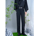 Load image into Gallery viewer, [Kuraho Koya Series]★China style trousers★Bottoms Bamboo embroidery Unisex Men's Black Black
