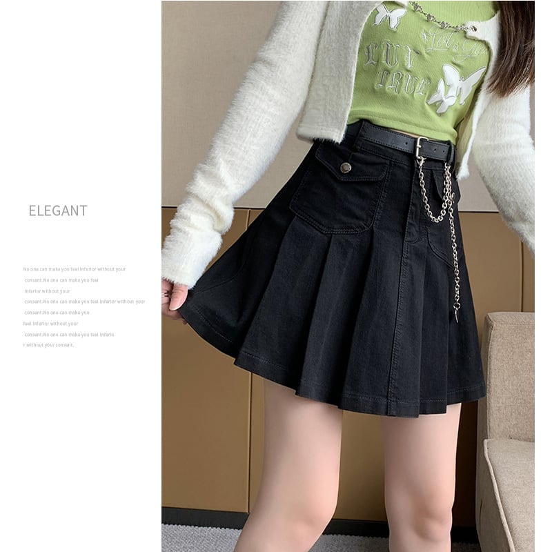 [DIANTOU series] ★Skirt★ Mini skirt Denim skirt, slimming, easy to match, cute SML XL 2XL