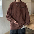 Load image into Gallery viewer, [PPG Series]★Sweater★ 2color Tops Unisex Men's Brown Black White Casual
