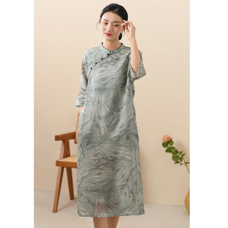 [Miss Fenny Series] ★Chinese style dress★ 2color Elegant Chinese Clothes Tang Suit Retro Improved Chinese Dress