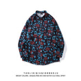 Load image into Gallery viewer, [HTTAOSUP Series]★Shirt★ Tops Floral pattern shirt Long sleeve shirt Unisex Men's ML XL 2XL Blue Red
