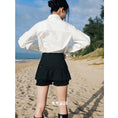 Load image into Gallery viewer, [Big Blue Dragon Series] ★Short pants★ Chinese clothes, mini length, slimming design, easy to match, black, black
