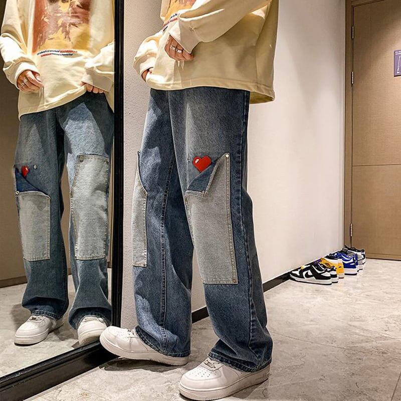 [ZHEYUAN Series]★Denim Pants★ 2color Casual Pants Trousers Bottoms Large Size Unisex Men's Fashion