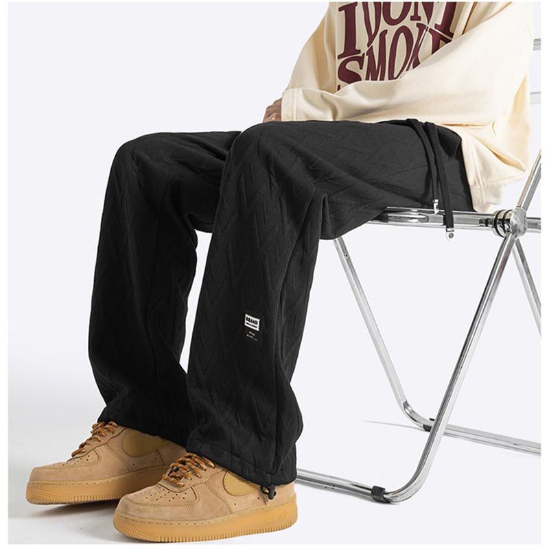 [BIGEMAN Series] ★Casual Pants★ 2color Bottoms Pants Men's Large Size Simple Black Easy to Match