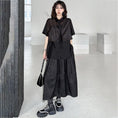 Load image into Gallery viewer, [YIDAO Series]★Setup★ 2-piece set, top and bottom set, black, slimming, fashion, loose
