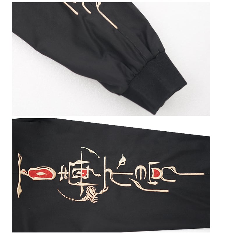 [Kyoto Series]★China style pants★ Embroidered black black unisex casual pants SML XL 2XL