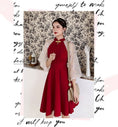 Load image into Gallery viewer, [JKJS Series] Chinese-style dress, short-length Chinese dress, improved Chinese dress, improved Tang costume, improved Hanfu, Chinese-style clothes, Chinese clothes, concerts, parties, SML LL, slimming, girls' parties, reunions, weddings, black, red
