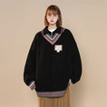 Load image into Gallery viewer, [Fujiiman Series]★Sweater★ 2color Tops Unisex Men's Faux Layered Black Beige
