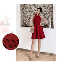 Load image into Gallery viewer, [JKJS Series] Chinese-style dress, short-length Chinese dress, improved Chinese dress, improved Tang costume, improved Hanfu, Chinese-style clothes, Chinese clothes, concerts, parties, SML LL, slimming, girls' parties, reunions, weddings, black, red
