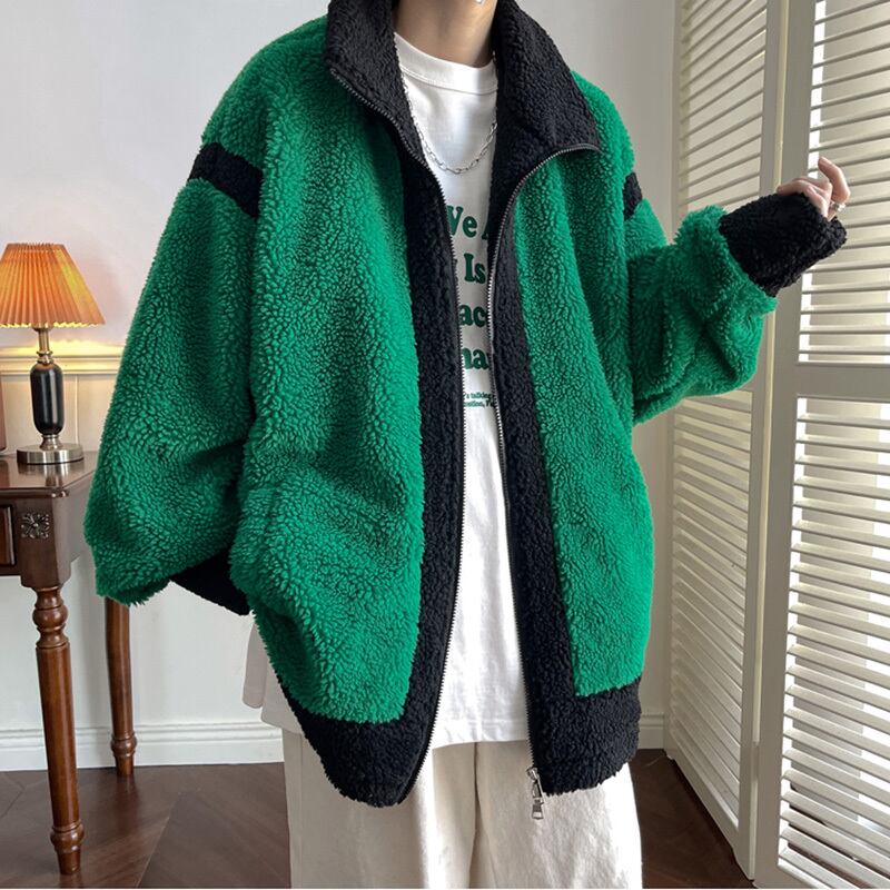 [Bakugan Series] ★Coat★ 3color Thick Warm Unisex Men's Large Size Gray Black Green