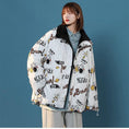 Load image into Gallery viewer, [Aya Series] ★Coat★ 2color outerwear, can be worn on both sides, unisex, men's, cute, black, white, cartoon
