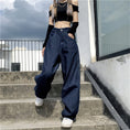 Load image into Gallery viewer, [Miyakoya Series]★Denim Pants★ Trousers Bottoms Dragon, Golden Dragon, Silver Dragon Embroidered Gaucho Pants Gaucho
