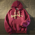 Load image into Gallery viewer, [Baraba series] ★Fleece-lined hoodie★ 4color tops Unisex Men's Alphabet Loose and unique
