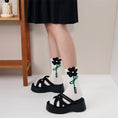 Load image into Gallery viewer, [TIDEPLAY series]★Socks★ 5color 2 pairs Flower Rabbit White Black Green Cute Easy to match White Black Green
