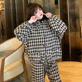 Load image into Gallery viewer, [Myojo Girl Series] ★China style setup★ 2-piece set Chinese clothes, improved Tang clothes, plaid pattern, thick autumn clothes, winter clothes ML XL 2XL
