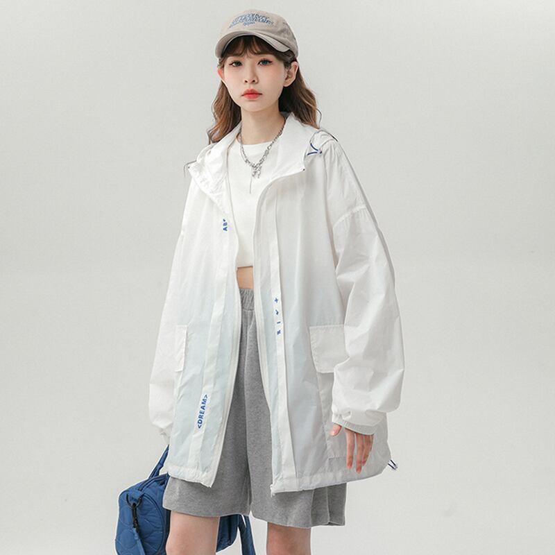 [Fujiiman Series] ★Thin Jacket★ Outerwear 3color Unisex Men's Large Size Thin Summer Clothes Green White Gray