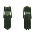 Load image into Gallery viewer, [Big Blue Dragon Series] ★China style dress★ Switching velvet bamboo embroidery green sexy
