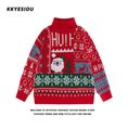 Load image into Gallery viewer, [KKYESIOU Series] ★Sweater★ 3color Tops High Neck Christmas New Year Unisex Men's Red Black
