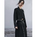 Load image into Gallery viewer, [Big Blue Dragon Series] ★China style outerwear★ Tops Denim Mini length Easy to match Original Black Black
