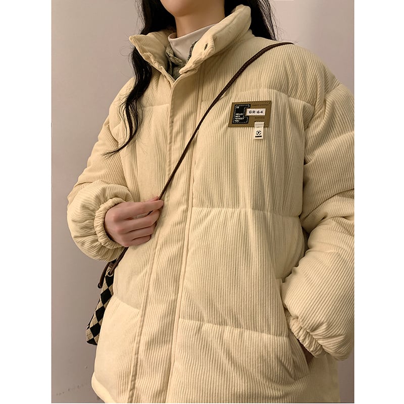 [GEBOXUAN series] ★Coat with cotton insert★ 3color corduroy winter coat Unisex men's winter clothes Thick and warm