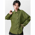 Load image into Gallery viewer, [WEIWU Series] ★Shirt★ Tops, stylish design, women's, trendy, fashionable, SML, green
