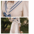 Load image into Gallery viewer, [Tatsuze Chenis Series] ★One Piece★ Sailor Uniform Beige Temperament Enhancement Women's Autumn Clothes SML Date
