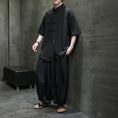 Load image into Gallery viewer, [JINTANG Series]★China style trousers★Bottoms Casual Pants Men's Large Size Loose Black
