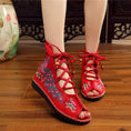 Load image into Gallery viewer, [Camei series]★China shoes★ 3color black or red or beige sandals open toe shoes ethnic style
