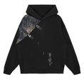 Load image into Gallery viewer, [Kyodo Series]★China style hoodie★ Tops Unisex Men's Switching Black Black Original
