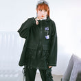 Load image into Gallery viewer, [Ancient monster---Swallow tail butterfly series]★China style outerwear★ coat hooded butterfly original black black spring and autumn clothes
