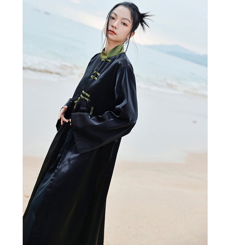 [Big Blue Dragon Series] ★China style coat★ 3 ways to wear Tops Black Black Color scheme Cool