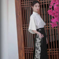 Load image into Gallery viewer, [BRMFUGU series]★China style skirt★Bottoms, slimming, floral pattern, Chinese elements, Chinese clothes, switching black, black
