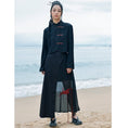 Load image into Gallery viewer, [Daiseiryusu Series] ★China style outerwear★ Tops embroidery black black unique color scheme slimming original
