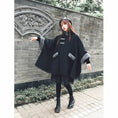 Load image into Gallery viewer, [Ancient monster house---Shanhai Jing Kunlun series] ★China style coat★ Outer coat Lasha loose thick warm black black cloak coat
