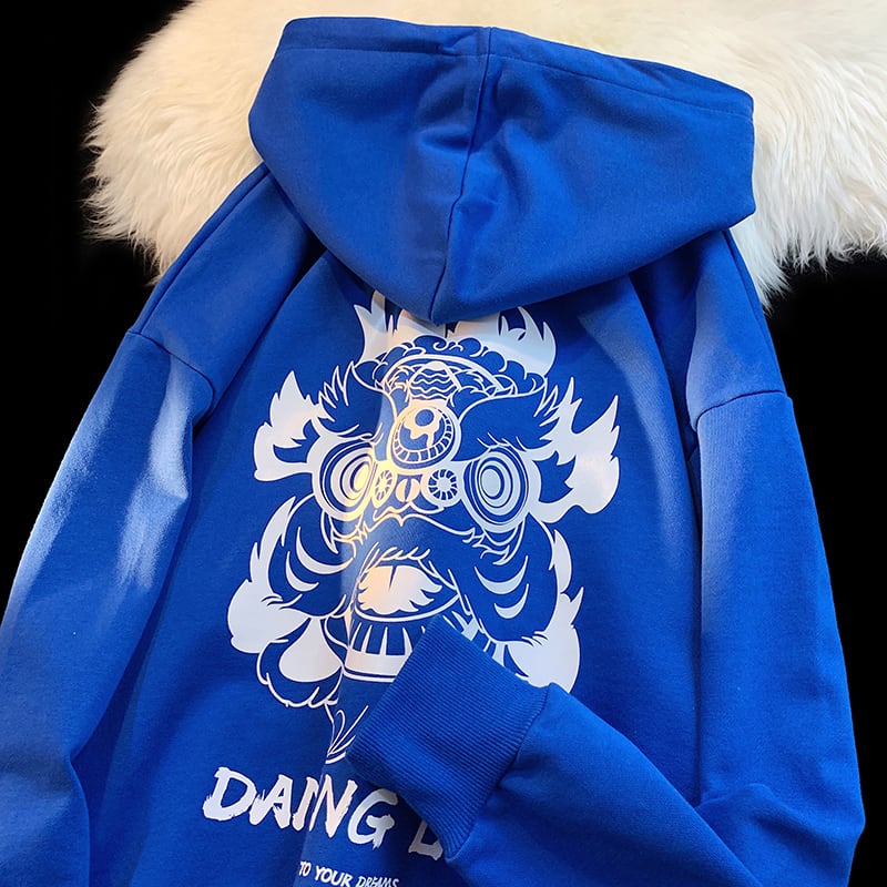 [XINGSHI Series]★China style hoodie★ 5color tops unisex men's cute white gray black blue pink