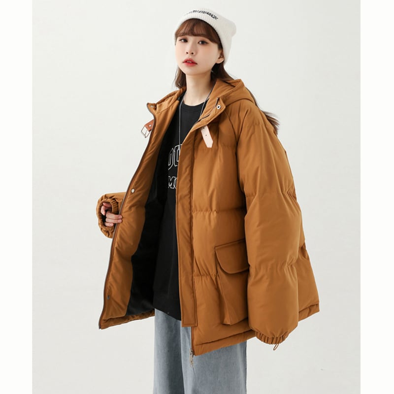 [Suikoishi Series] ★Winter coat★ Cotton coat outerwear 2color Unisex Men's Brown Navy ML XL 2XL