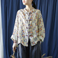 Load image into Gallery viewer, [LINASHANG Series] ★China style tops★ 3color shirt Improved temperament Improved Tang suit Loose print
