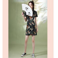 Load image into Gallery viewer, [YUEQIAO Series]★Cheongsam dress★Short length velvet Chinese style dress print retro
