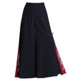 Load image into Gallery viewer, [Aokyu Series] ★ Gaucho pants ★ Chinese style pants, Chinese clothing, ethnic style, bottoms, slimming, black, red, large size
