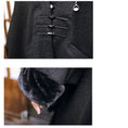 Load image into Gallery viewer, [Ancient Monster House -- Smoke Tank Series] ★China style coat★ Thick and warm winter clothing cloak loose black black
