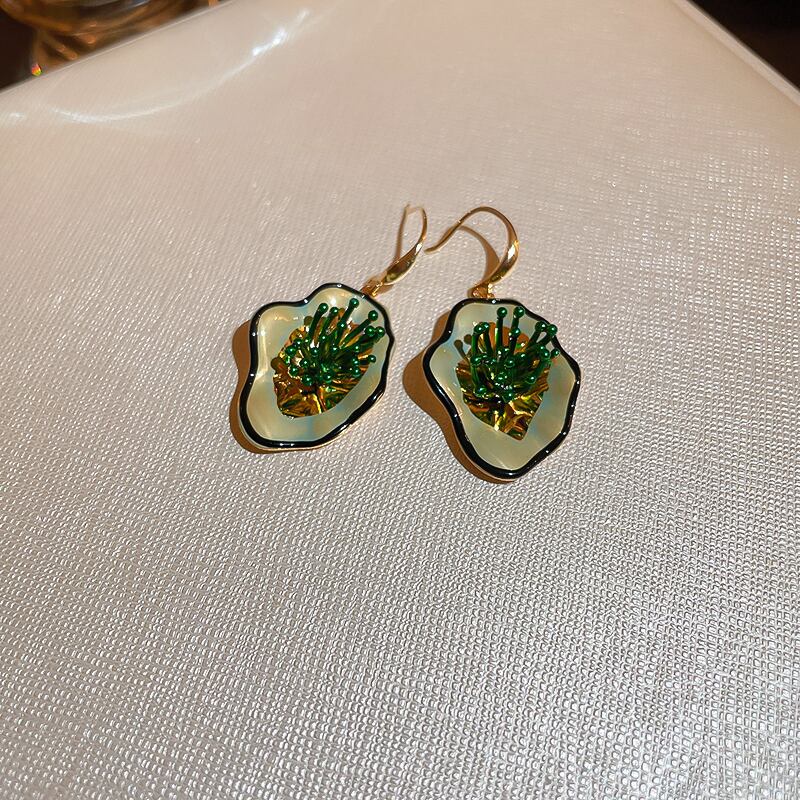 [Drejew Series]★Earrings★ Pair Earrings Women's Accessories Green Green Temperament Up Date