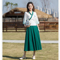 Load image into Gallery viewer, [Mori Keiji Series] ★Chinese style setup★ Chinese clothes, improved Han clothes, tops or skirts, green, purple
