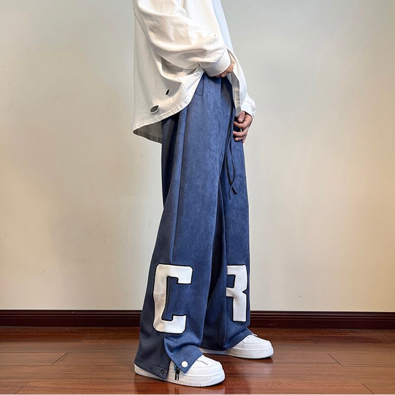 [Series] ★Pants★ Casual pants 4 colors Bottoms Unisex Large size Blue Black Red Slimming fit