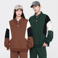 Load image into Gallery viewer, [DLSJ Series] ★Tops★ 4color POLO neck unisex men's long sleeve tops Color scheme black green white brown
