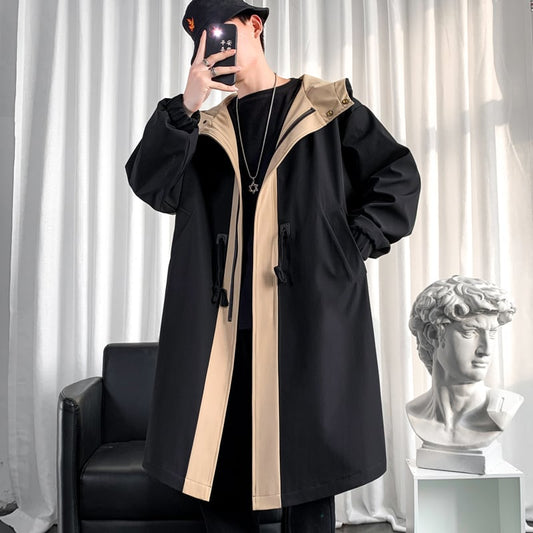 [Kaei Series] ★Trench coat★ 2 colors Black or light brown Cotton insert type available Color scheme Outerwear Long length