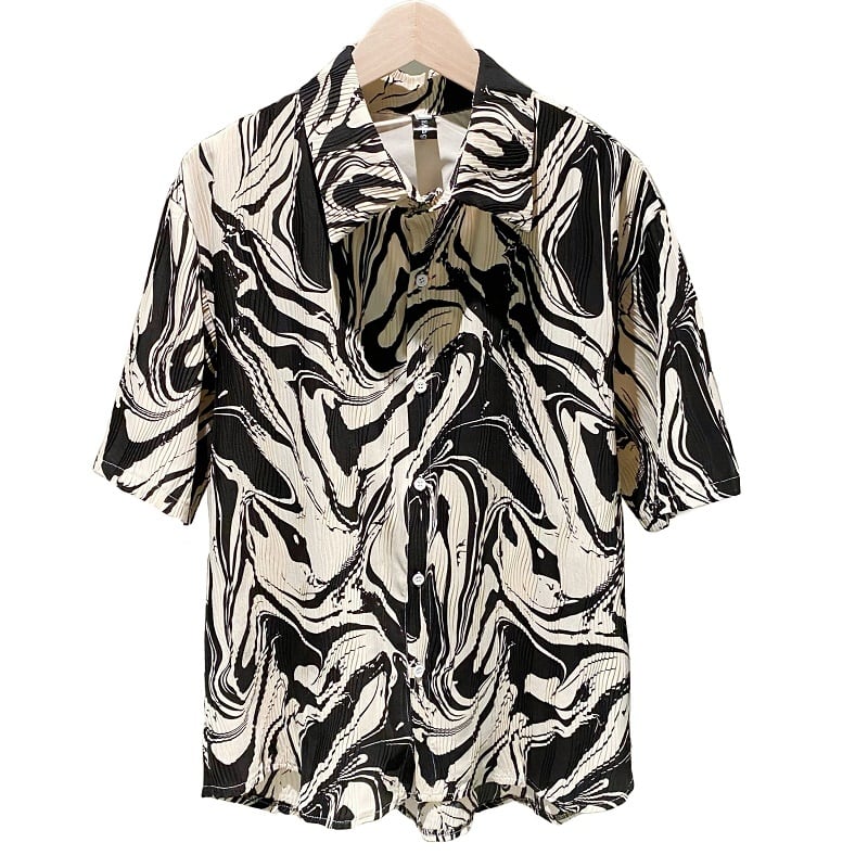 [ZHUIYI Series]★Shirt★ 4color Tops Unisex Men's Large Size Cool Easy to Match Aloha Shirt