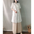 Load image into Gallery viewer, [Kofuku Series]★China style shirt★ 4color long shirt ethnic style blue white pink yellow
