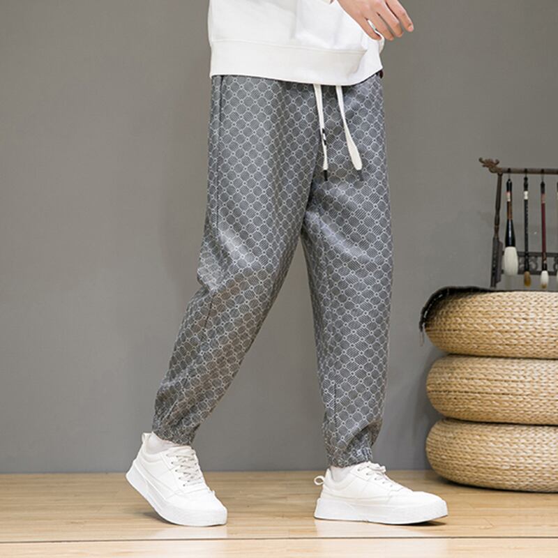 [Mowensai Series]★China style trousers★ 3color bottoms casual pants unisex men's large size suede